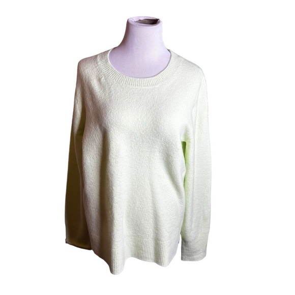 J.Crew Neon Yellow Green Crewneck Extra-Soft Yarn Sweater - Picture 1 of 8